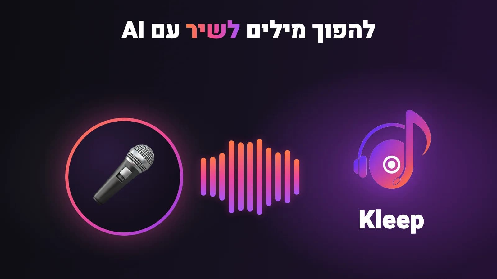 כרטיס בלוג של Kleep: כותרת בעברית ולוגו Kleep על רקע סגול כהה